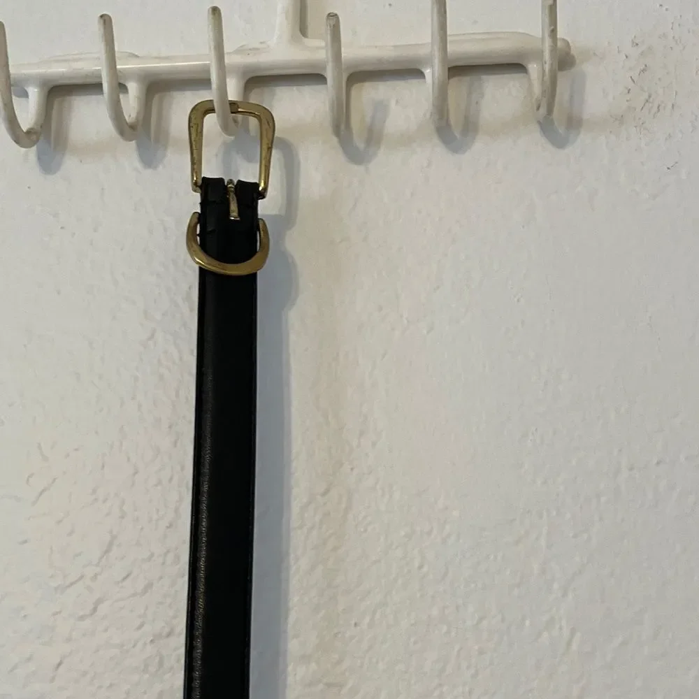 Vintage Black Coach Belt, Size Small